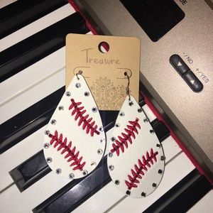 Baseball earrings